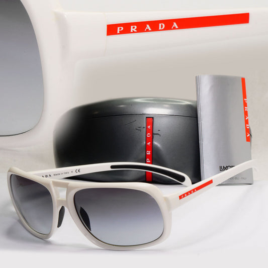 Prada Sunglasses 2012 White Square Grey Gradient PS06LS SPS 06L AAI-3M1 130224