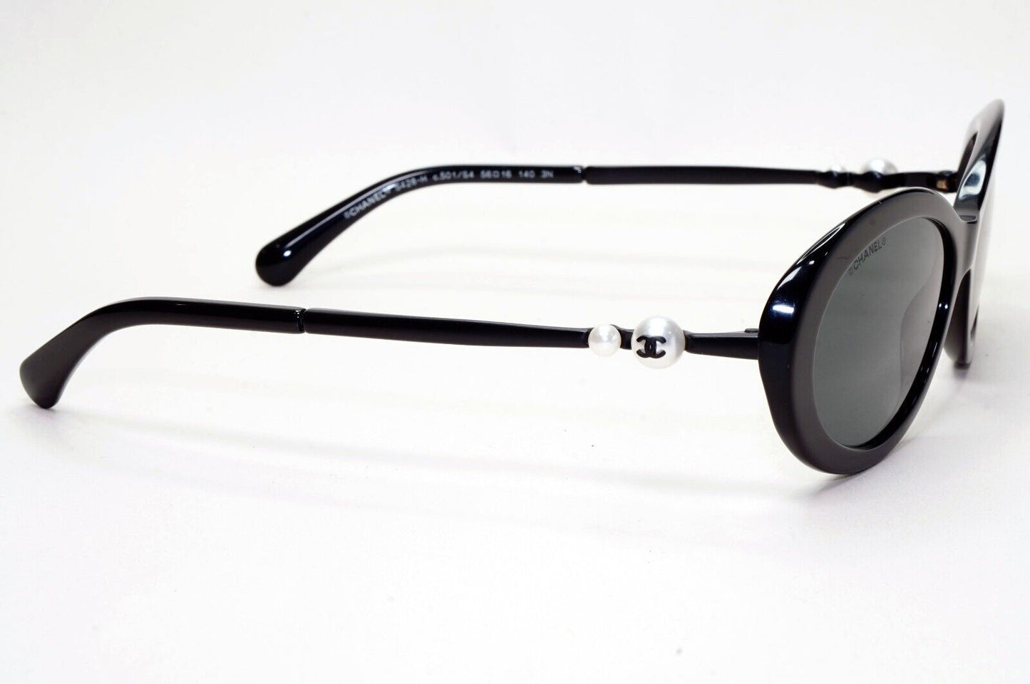 Chanel Sunglasses Pearl Black Oval 5428-H c.501/S4 56mm
