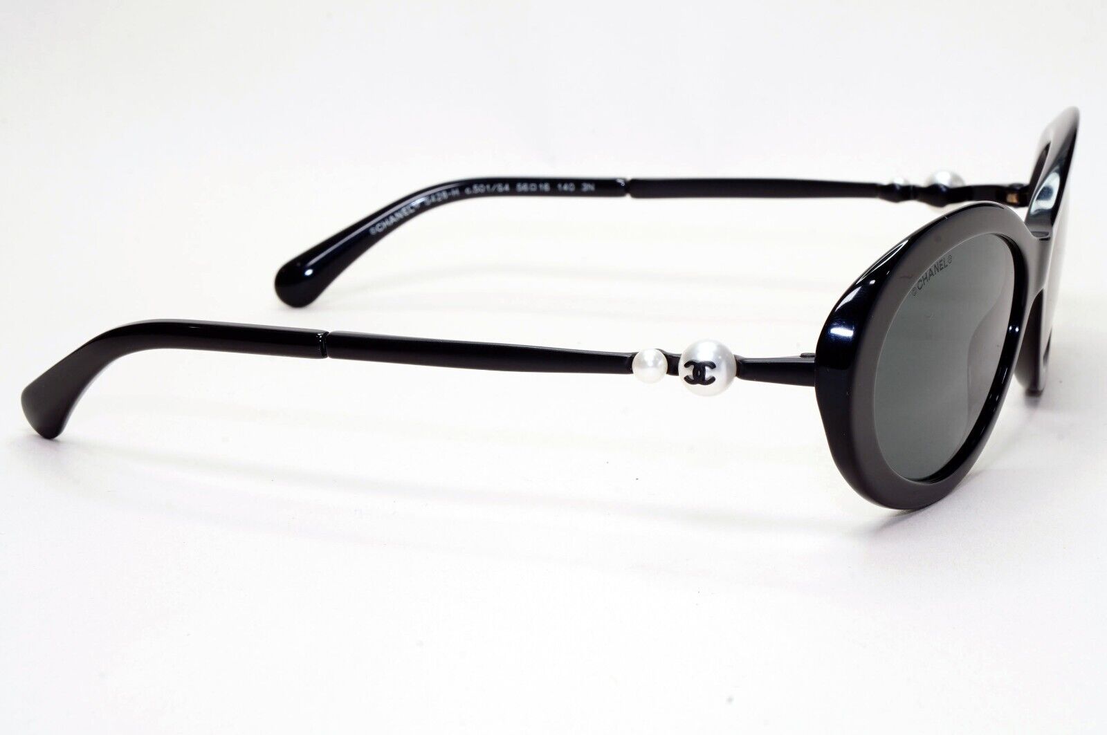 Chanel Sunglasses Pearl Black Oval 5428-H c.501/S4 56mm