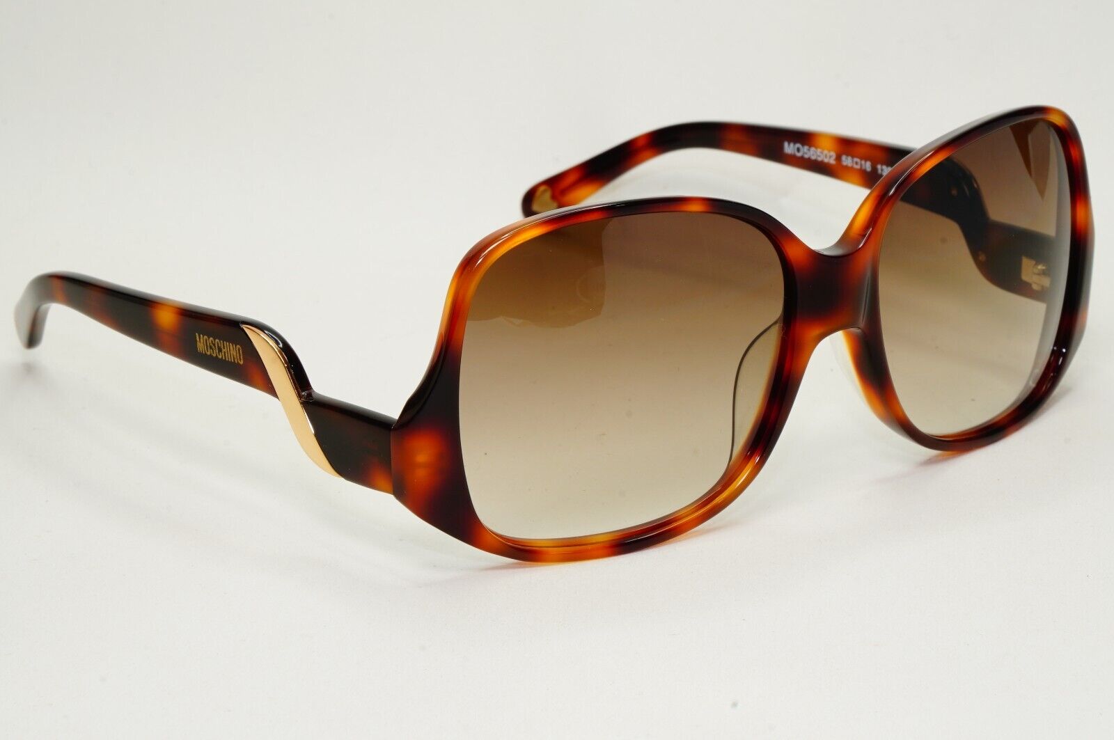 Moschino Sunglasses 2005 Vintage Brown Tortoise Square Gradient MO565 02 101124