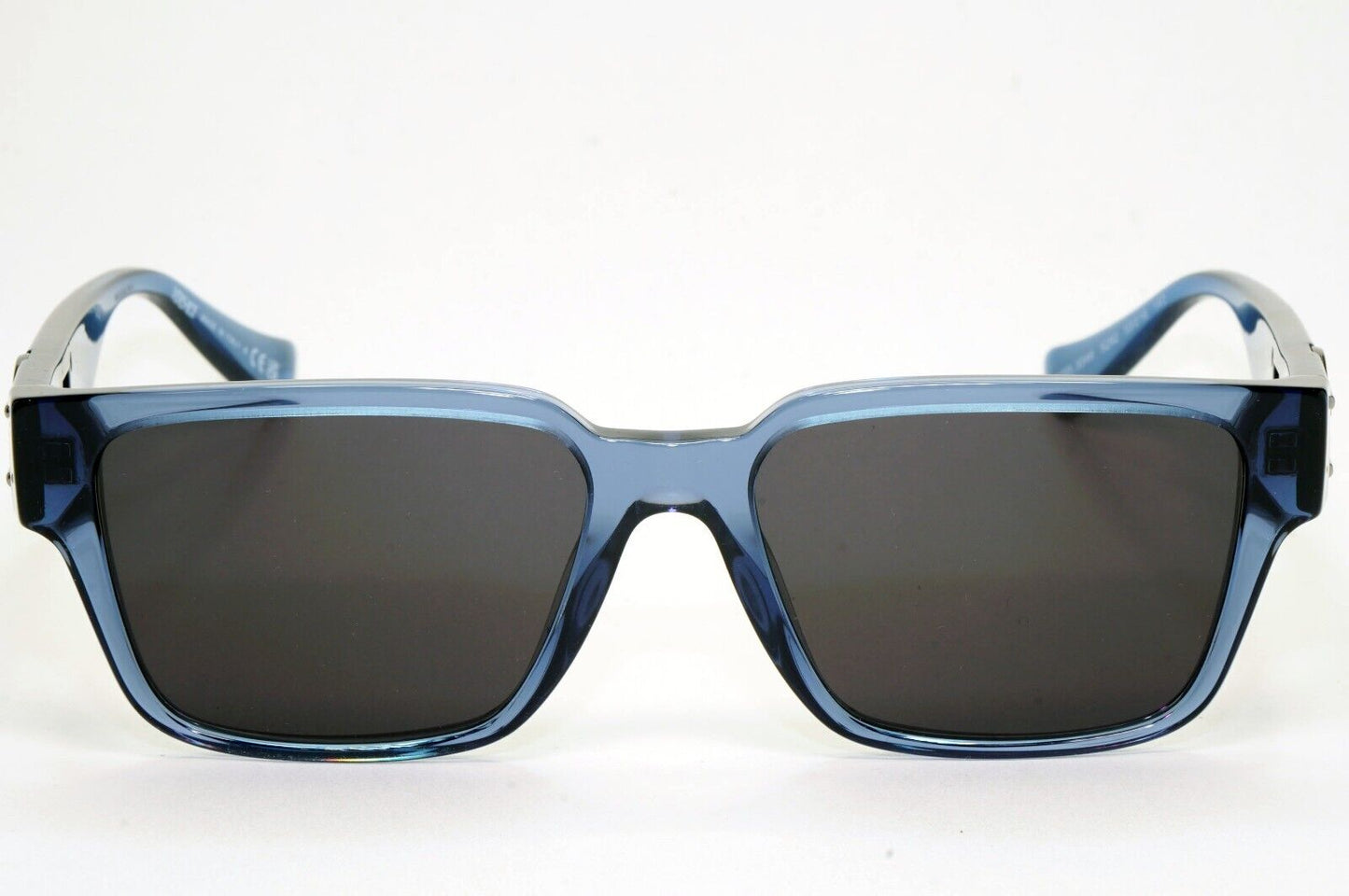 Versace Sunglasses Black Blue Transparent Square Medusa MOD VE 3346 5292 53mm