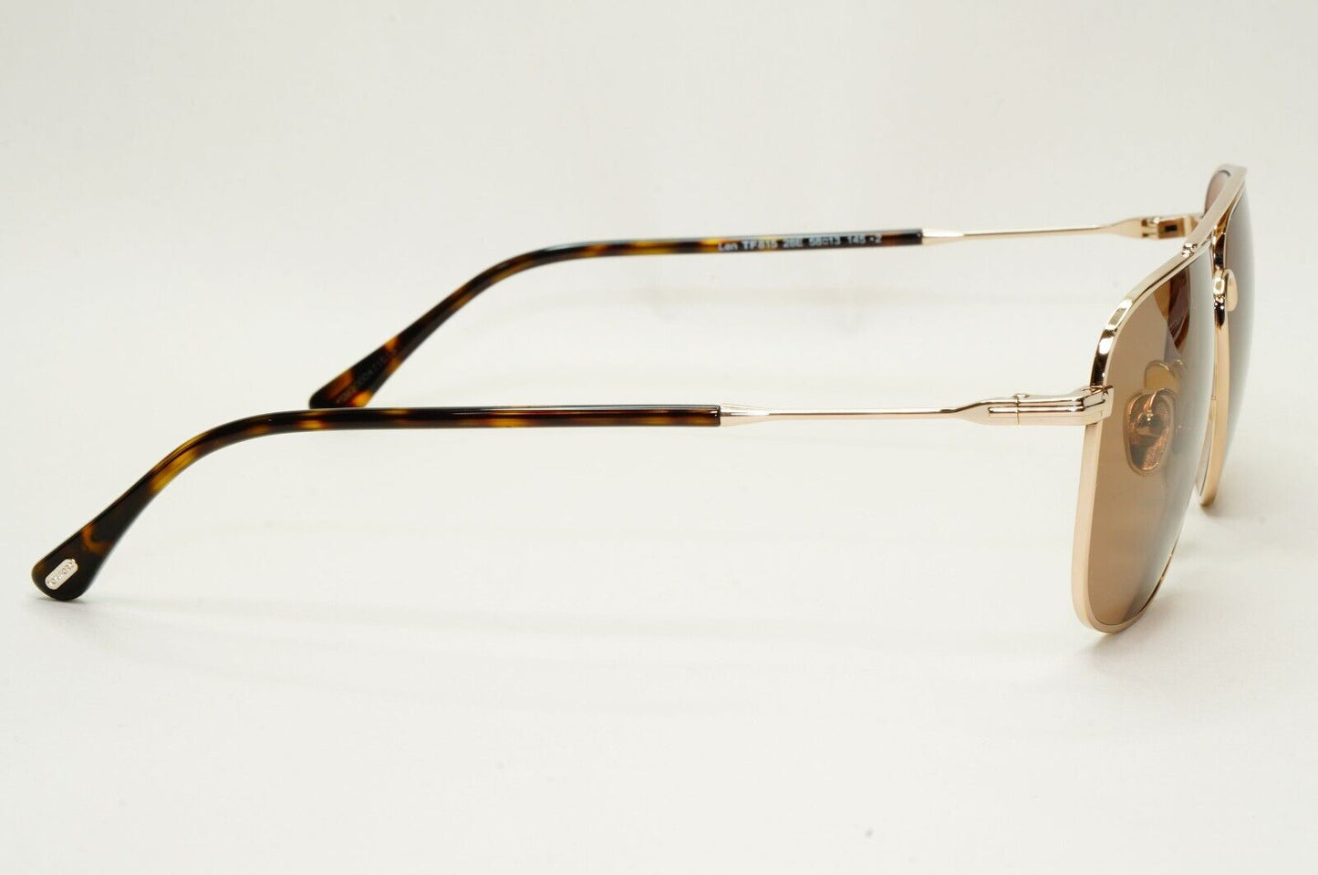 Tom Ford Sunglasses Len Gold Brown Navigator Pilot Metal FT0815 TF 815 28E 58mm