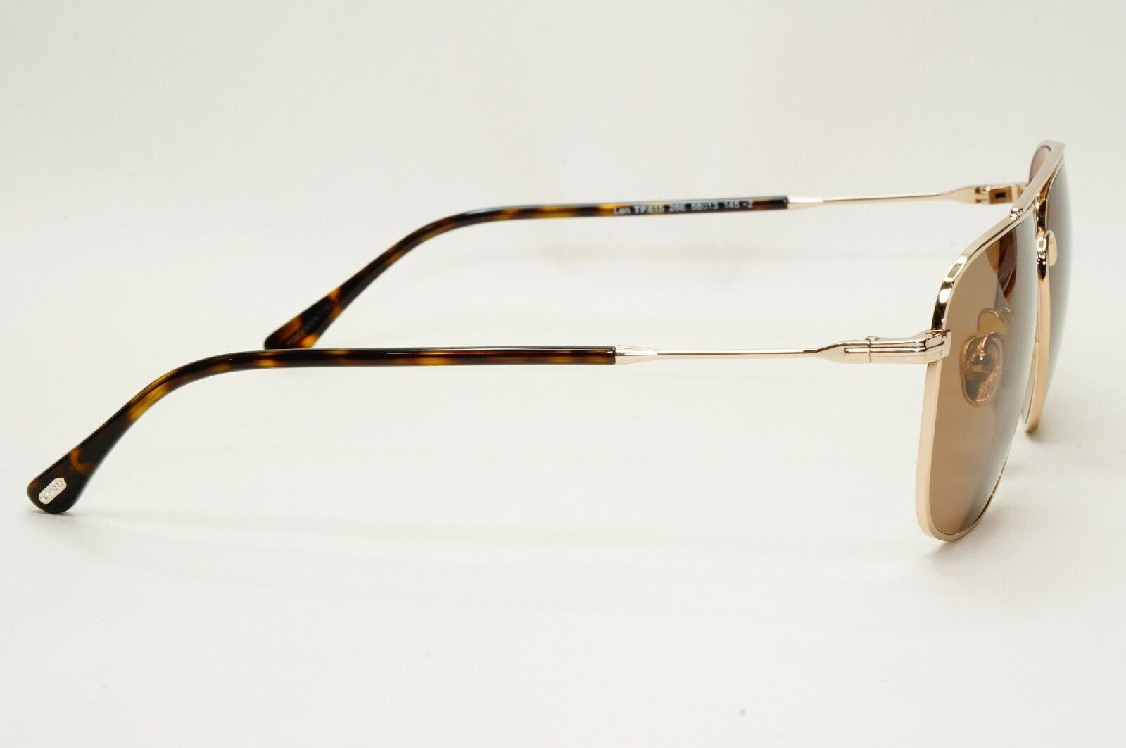 Tom Ford Sunglasses Len Gold Brown Navigator Pilot Metal FT0815 TF 815 28E 58mm