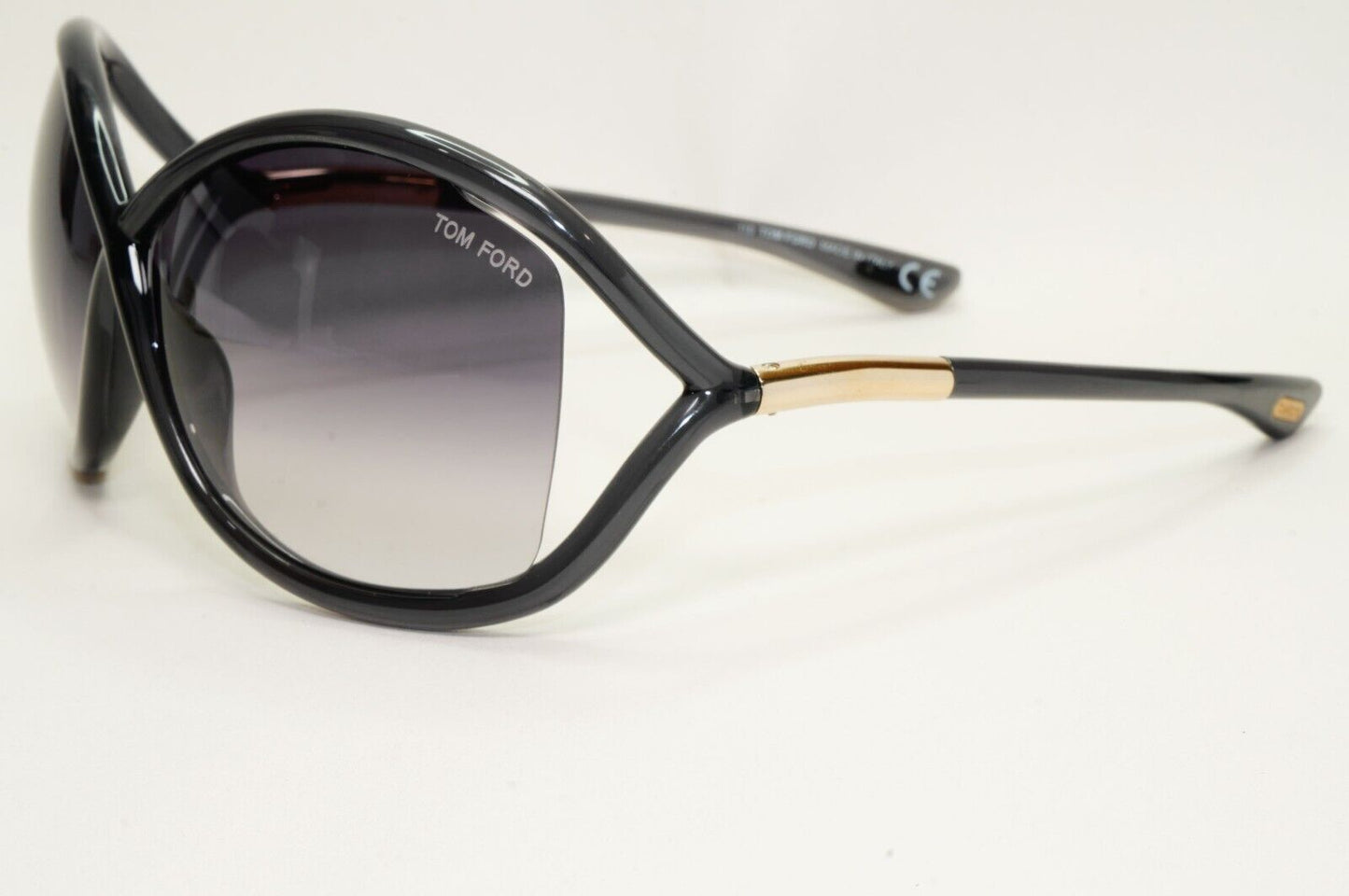 Tom Ford Sunglasses Whitney Grey Smoke Gradient Gold Wrap FT0009 TF 9 B5 64mm