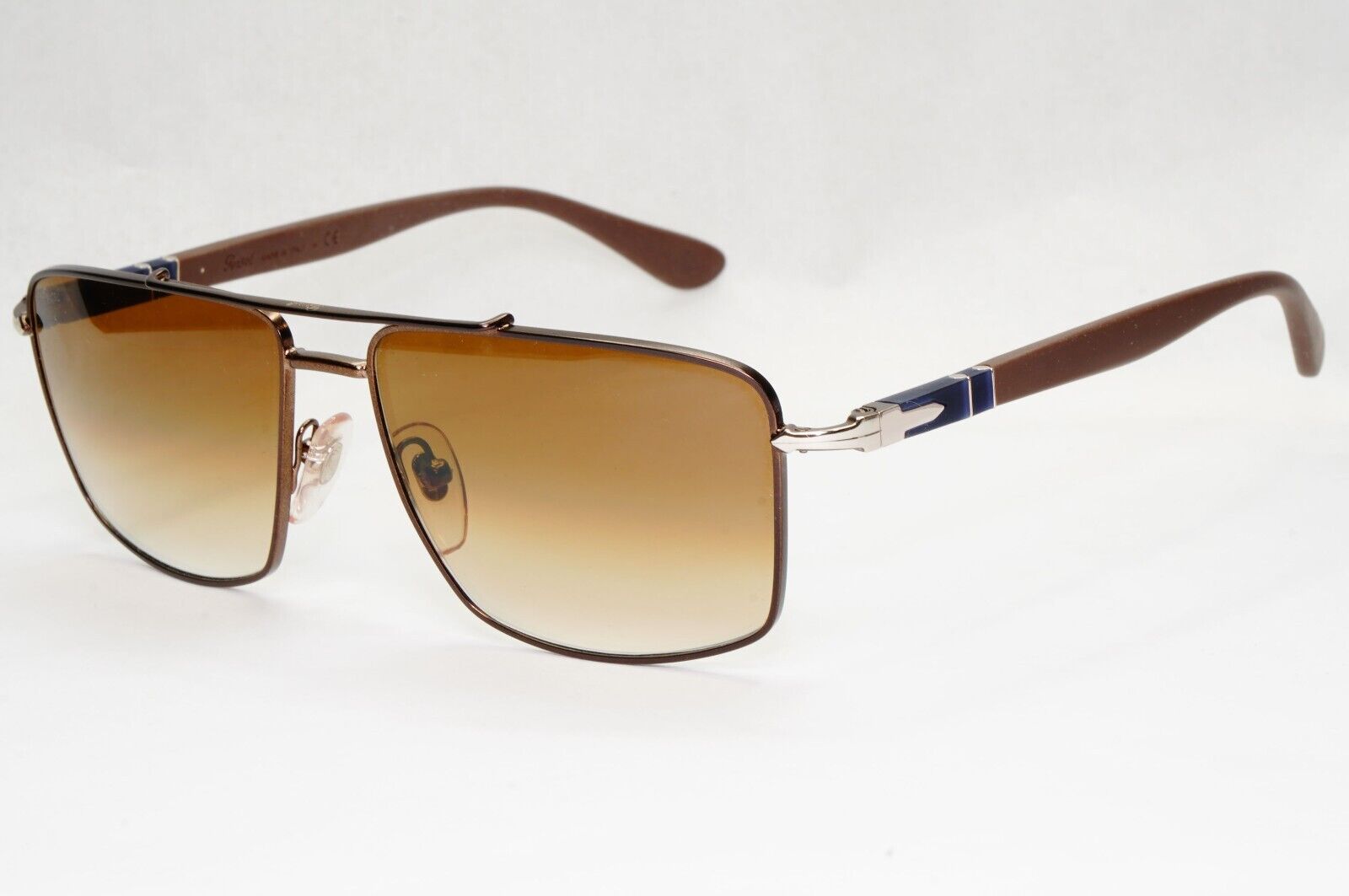 Persol Sunglasses 2013 Navigator Brown Gradient Metal Pilot 2430-S 1020/51 55mm