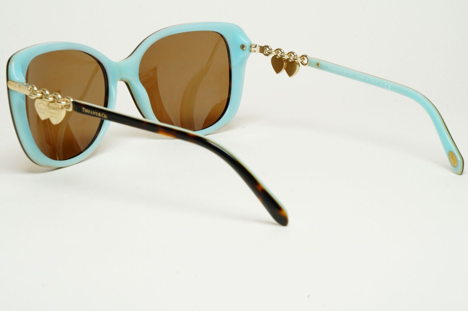 Tiffany & Co Sunglasses 2016 Gold Hearts Chain Brown TF 4129 8134/3B 170125