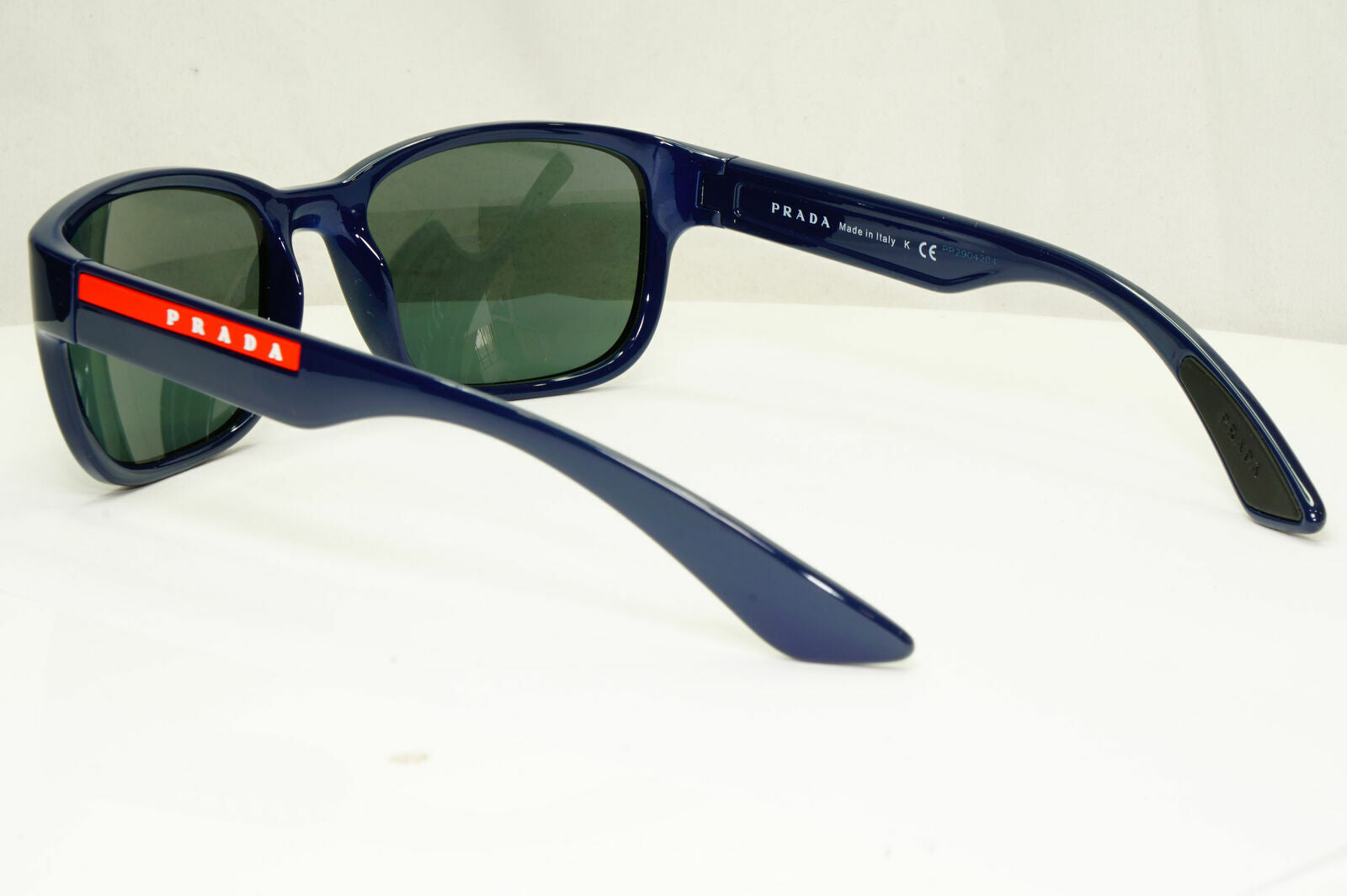 Prada Sunglasses Blue Mens Designer Square SPS 05V MAB-387 Red Stripe Sport