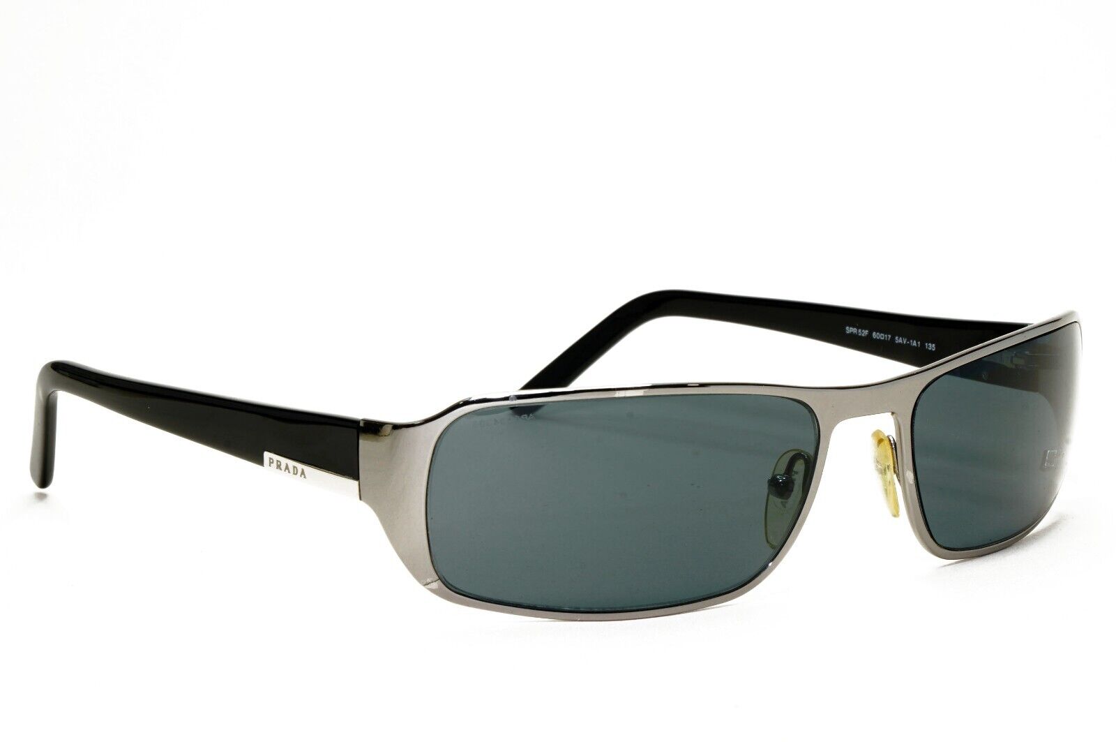 Prada Sunglasses 2006 Vintage Black Gunmetal Grey PR52FS SPR 52F 5AV-1A1 311024