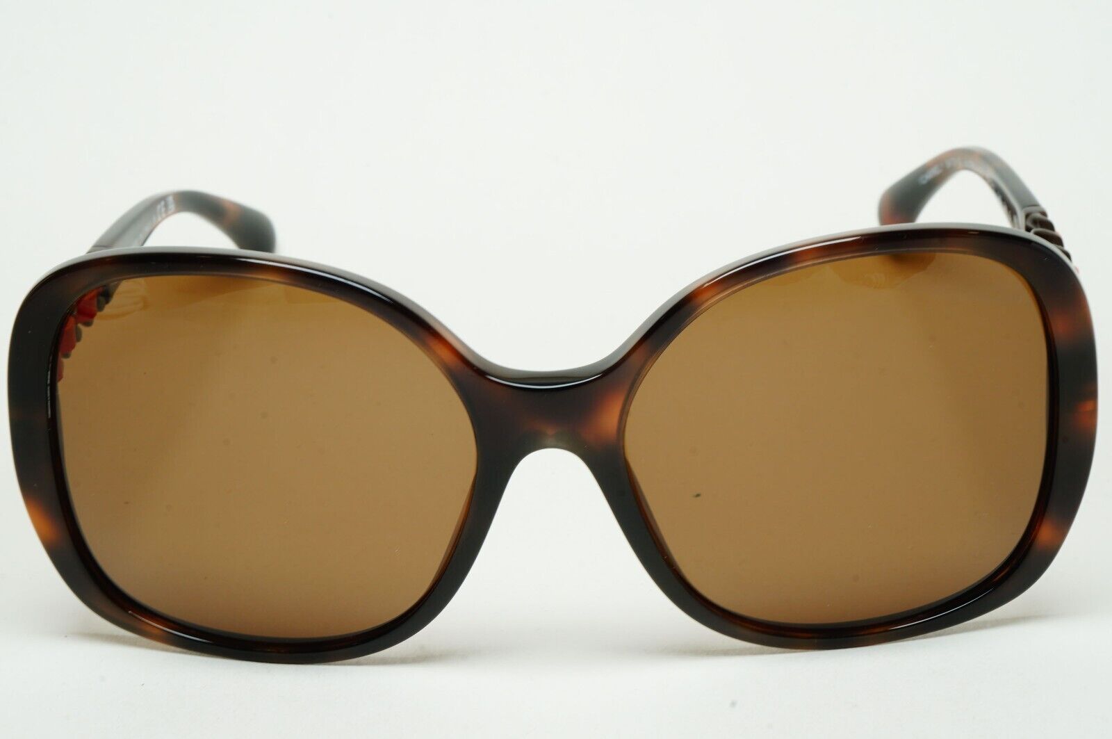 Chanel Sunglasses Brown Leather Chain Tortoise Square 5470-Q c.1761/S5 310125