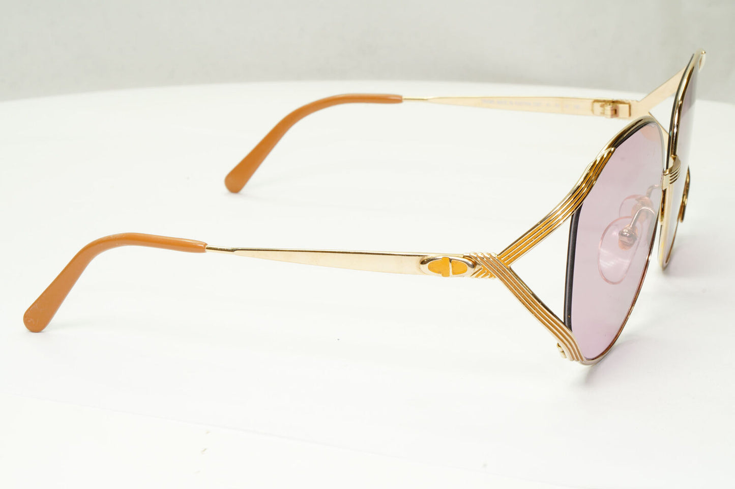 Dior 1990s Vintage Sunglasses Gold Violet Lilac Square Austria 2387 41 261022