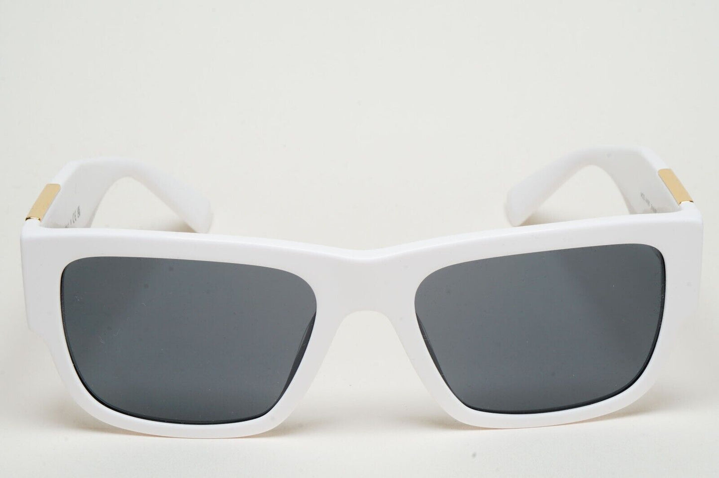 Versace Sunglasses White Gold Medusa Grey Square MOD VE 4406 314/87 56mm