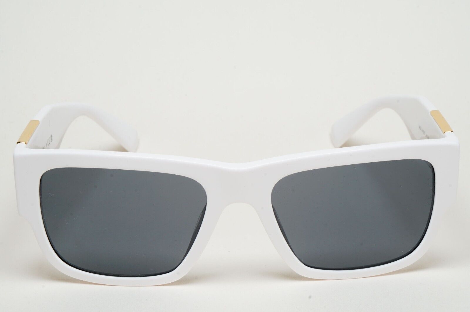 Versace Sunglasses White Gold Medusa Grey Square MOD VE 4406 314/87 56mm