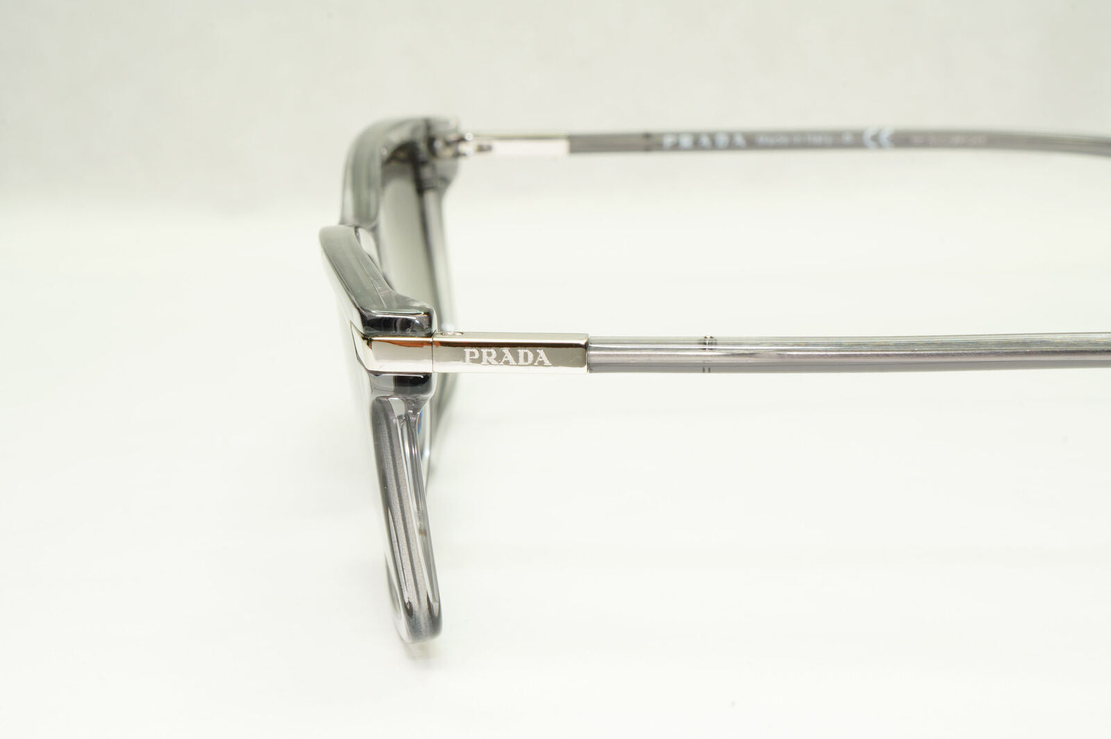 Prada Sunglasses Transparent Grey Crystal Black PR03YV VPR 03Y 08U-1O1 54mm
