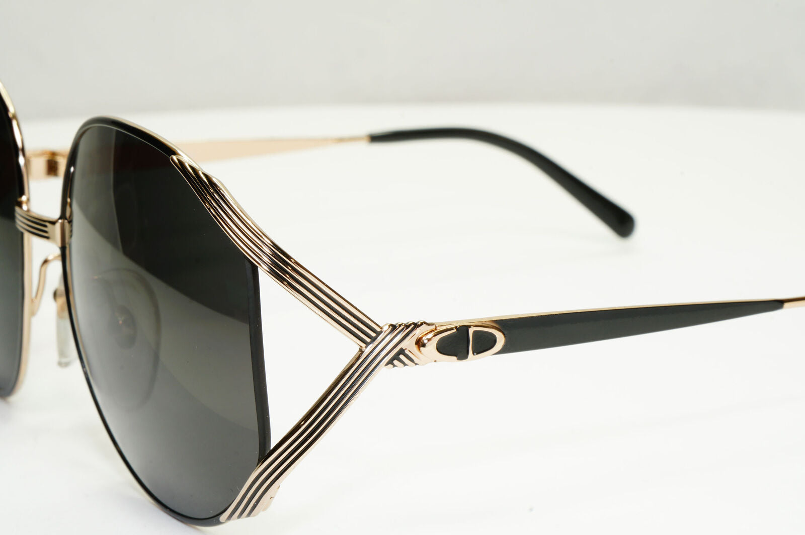 Dior 1990s Vintage Sunglasses Austria Gold Black Retro Square 2387 49 251122