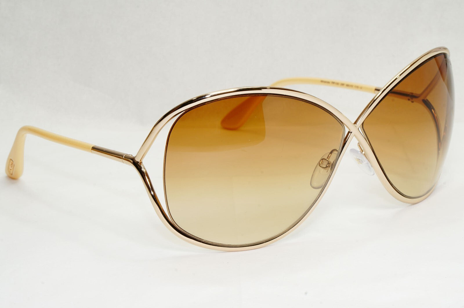 Tom Ford Sunglasses Miranda Gold Brown Gradient Metal FT0130 TF 130 28F [a]