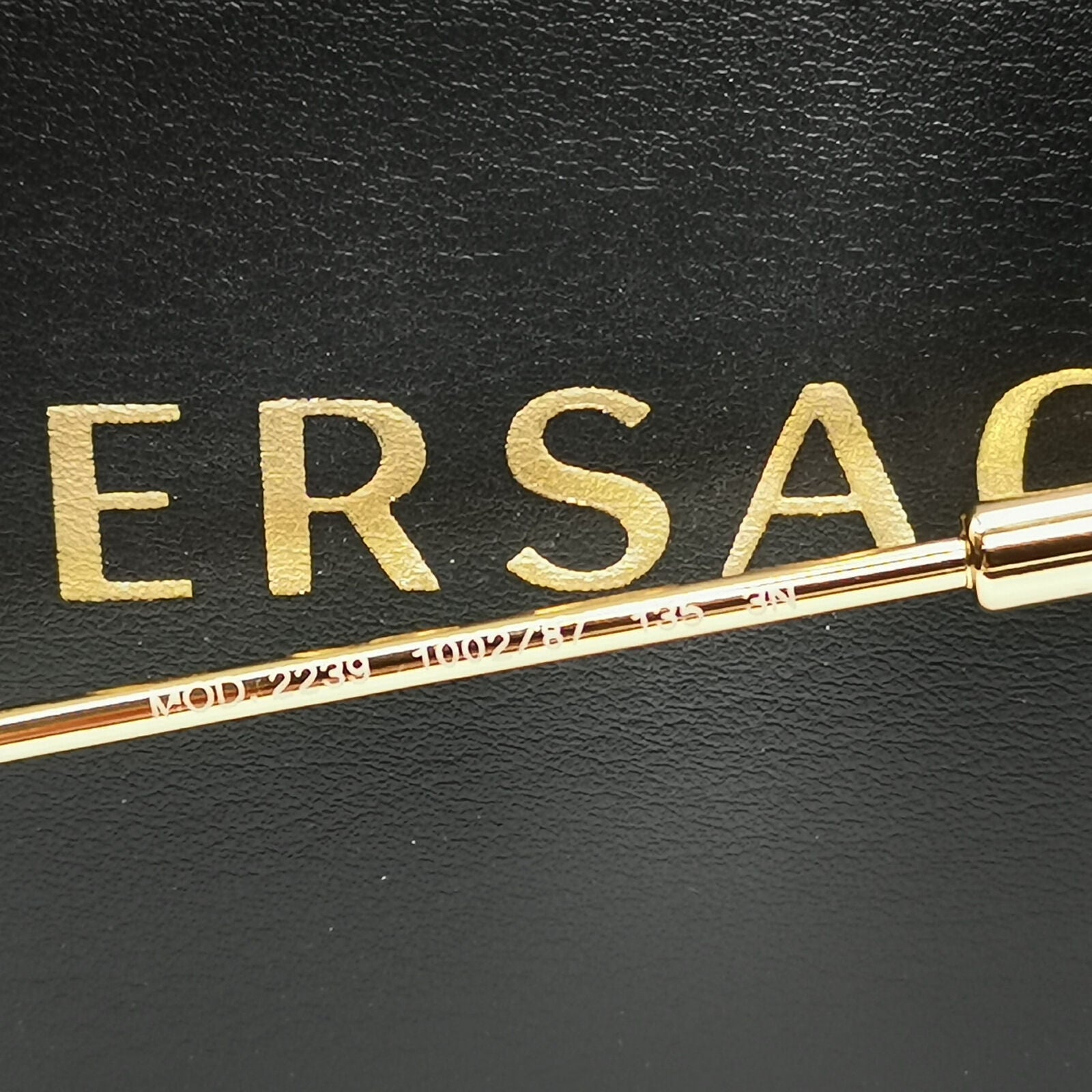 Versace Sunglasses Black Shield Gold Medusa Visor MOD 2239 1002/87