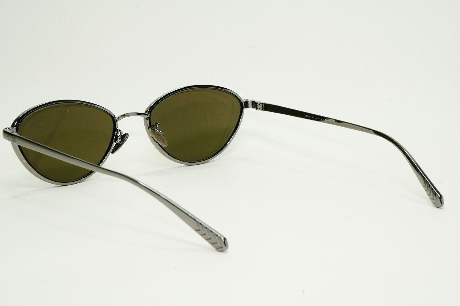 Chanel Sunglasses Gunmetal Brown Cat Eye Metal 4255 c.108/3 55mm