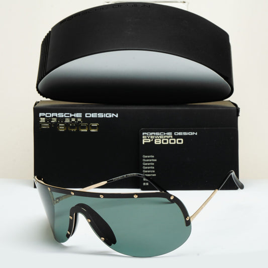 Porsche Design Sunglasses Titanium Green Gold P8000 Series Shield Visor P8479 A