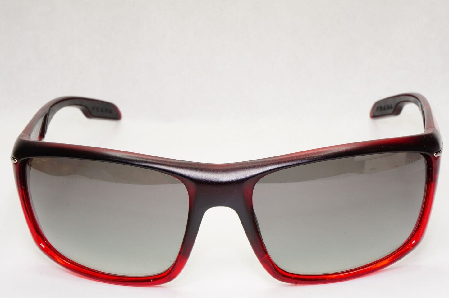 Prada Sunglasses 2012 Red Maroon Grey Gradient Wrap PS01NS SPS 01N GAF-3M1