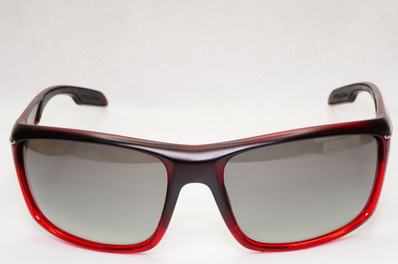 Prada Sunglasses 2012 Red Maroon Grey Gradient Wrap PS01NS SPS 01N GAF-3M1