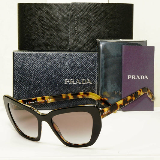Prada Black Tortoise Brown Square Womens Sunglasses PR08VS SPR 08V NAI-0A7