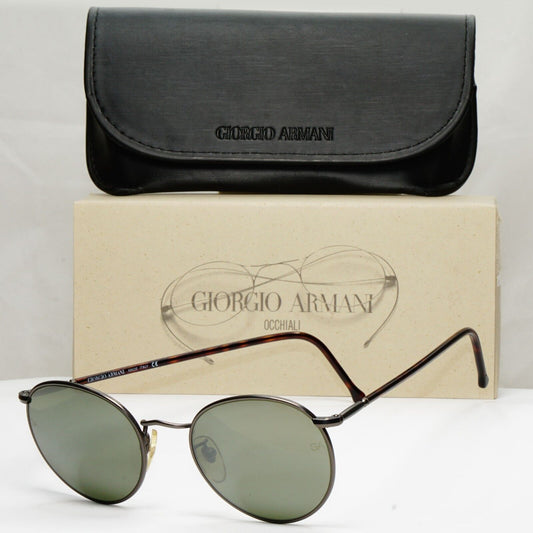 Giorgio Armani 1997 Vintage Sunglasses Gunmetal Green Mirror 639 905/36 51mm
