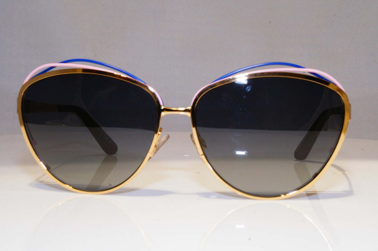 Authentic DIOR Womens Sunglasses Gold Butterfly Vintage SONGE JPFHD 21371