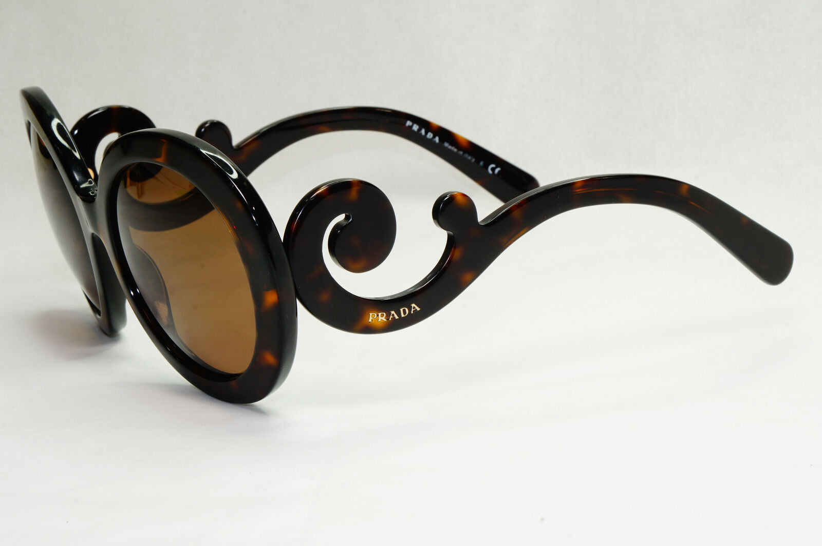 Prada Sunglasses Baroque Swirl Round Brown PR27NS SPR 27N 2AU-6S1 120124