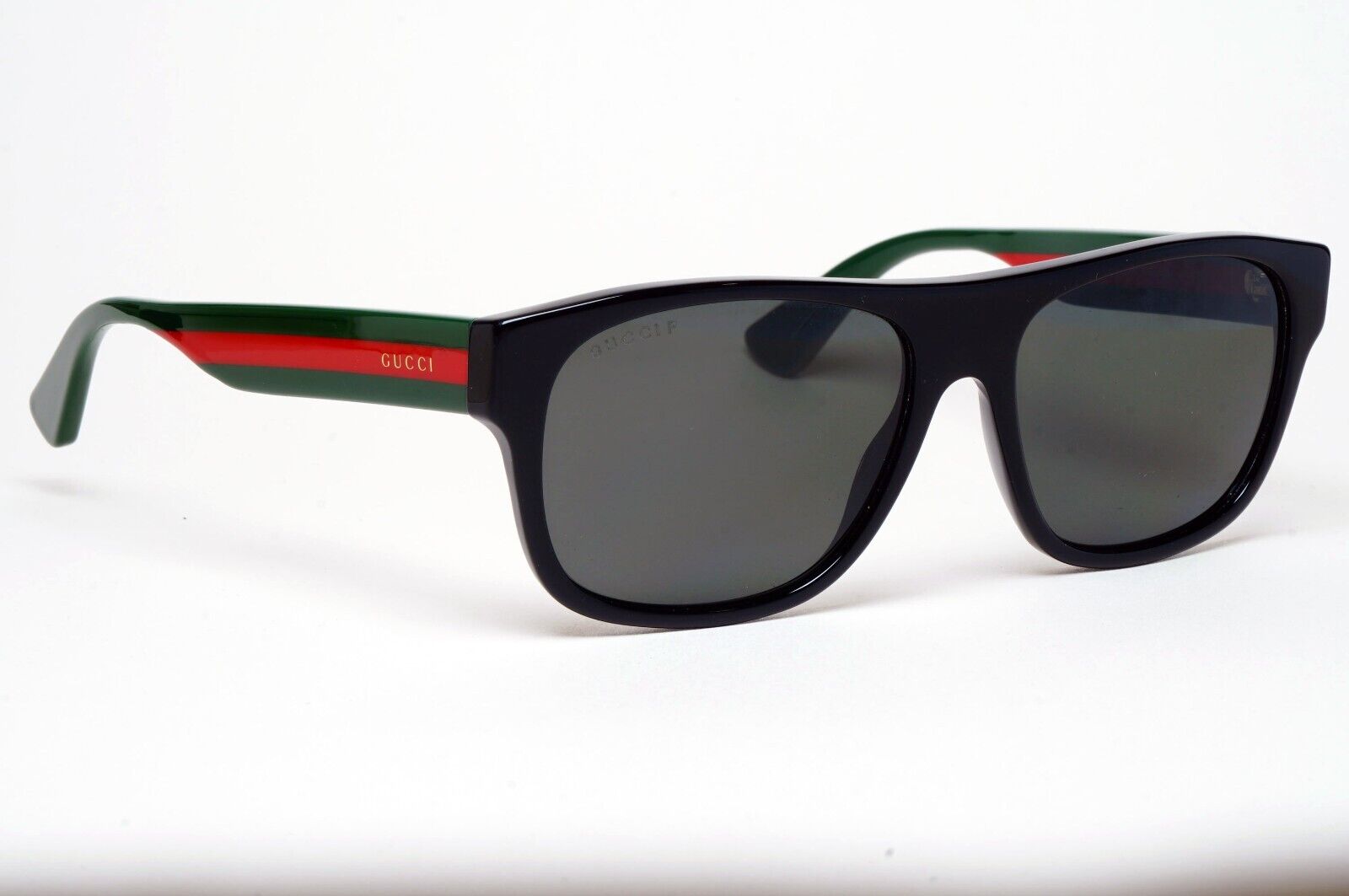 Gucci Sunglasses 2018 Polarized Black Grey Red Green GG0341S 002 56mm 110225