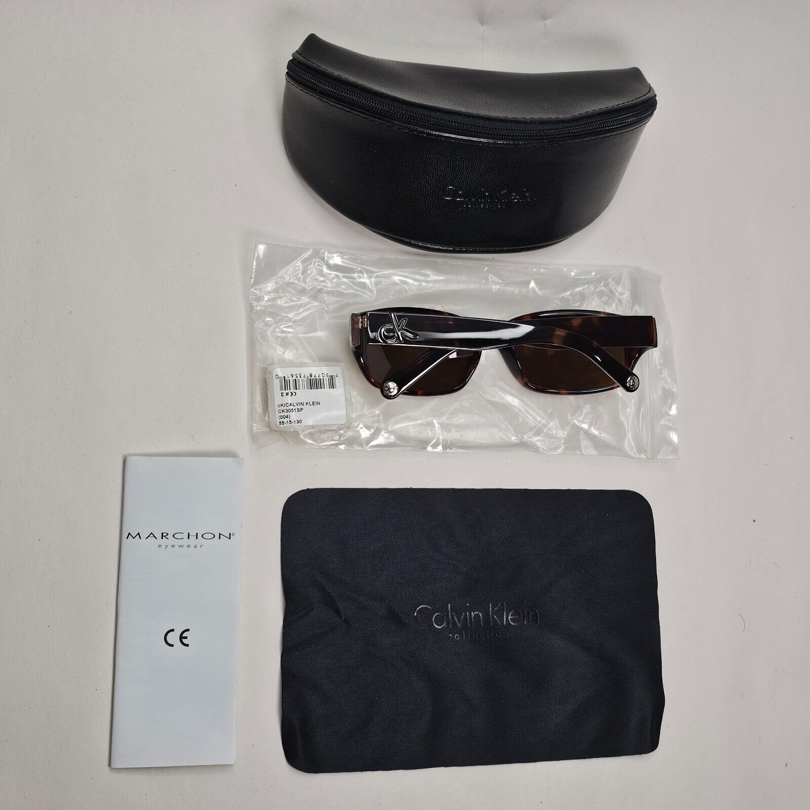 Calvin Klein Sunglasses 2005 Vintage Polarized Brown Tortoise 3051SP 004 121124