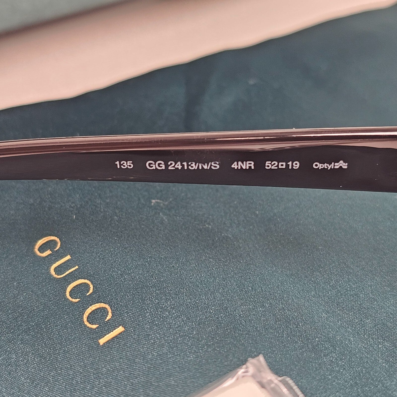 Gucci Sunglasses 1997 Vintage Brown Oval Honey GG 2413/N/S 4NR 100325