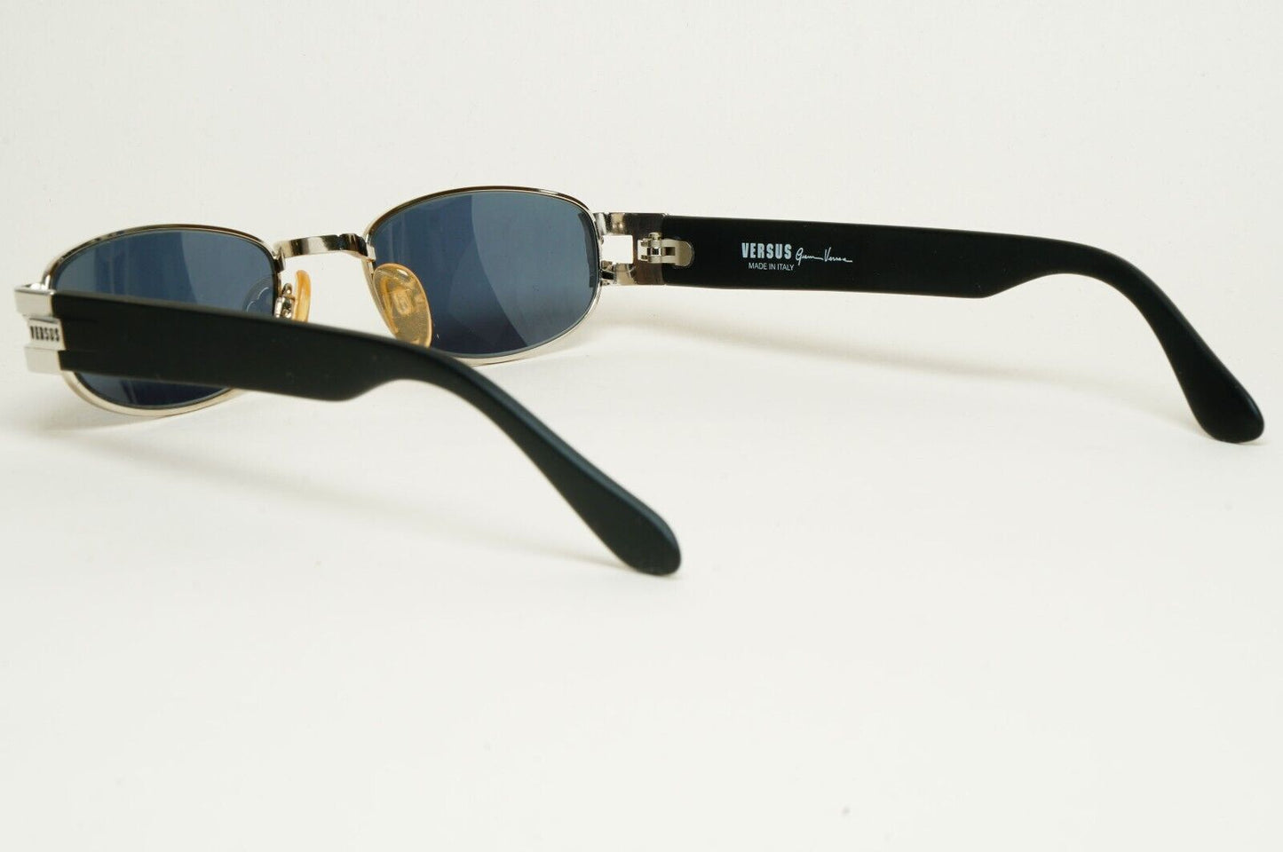 Versus Sunglasses 1996 by Gianni Versace Vintage Silver Black MOD F31 COL 12M