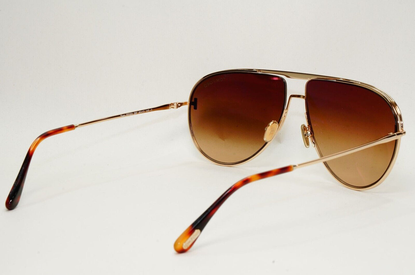 Tom Ford Sunglasses Theo Gold Brown Gradient Metal Pilot FT0924 TF 924 28F 60mm