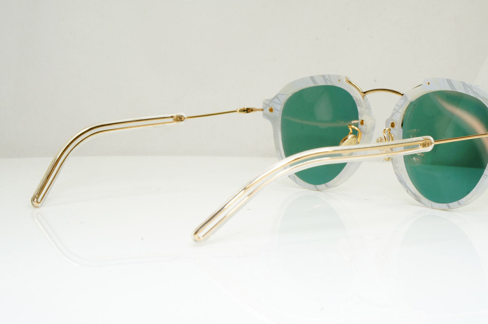 Authentic DIOR Womens Mirror Boxed Sunglasses Gold Square Eclat GBZ0J 29110