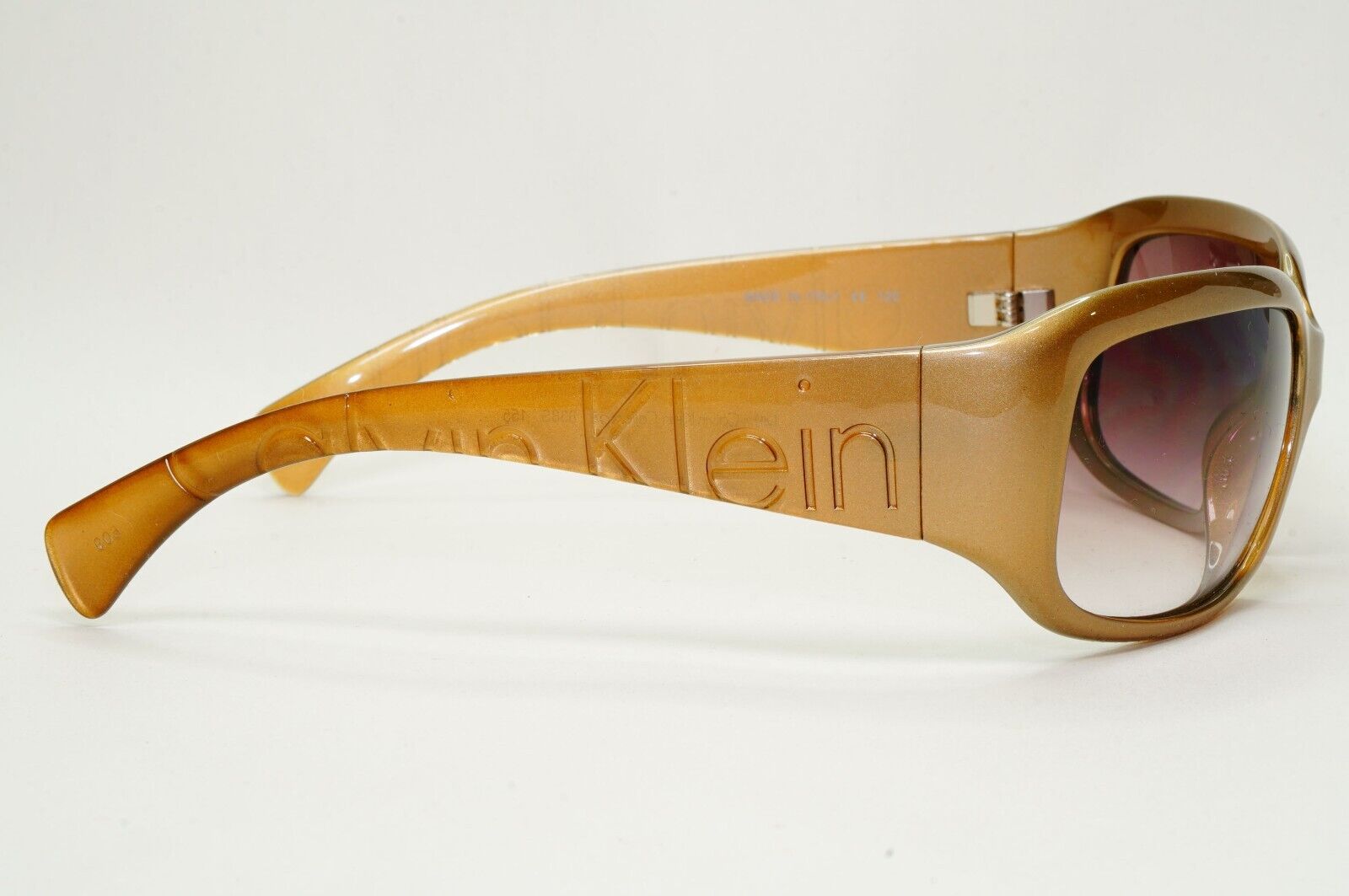 Calvin Klein Sunglasses 2005 Vintage Brown Wrap Gradient 838S 155 121124