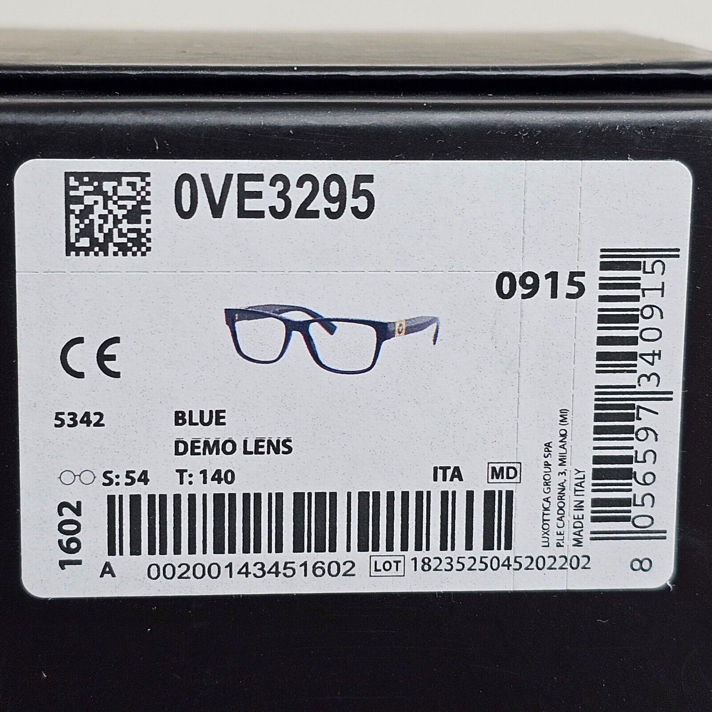 Versace Sunglasses Dark Blue Gold Medusa Square Rectangle MOD VE 3295 5342 54mm