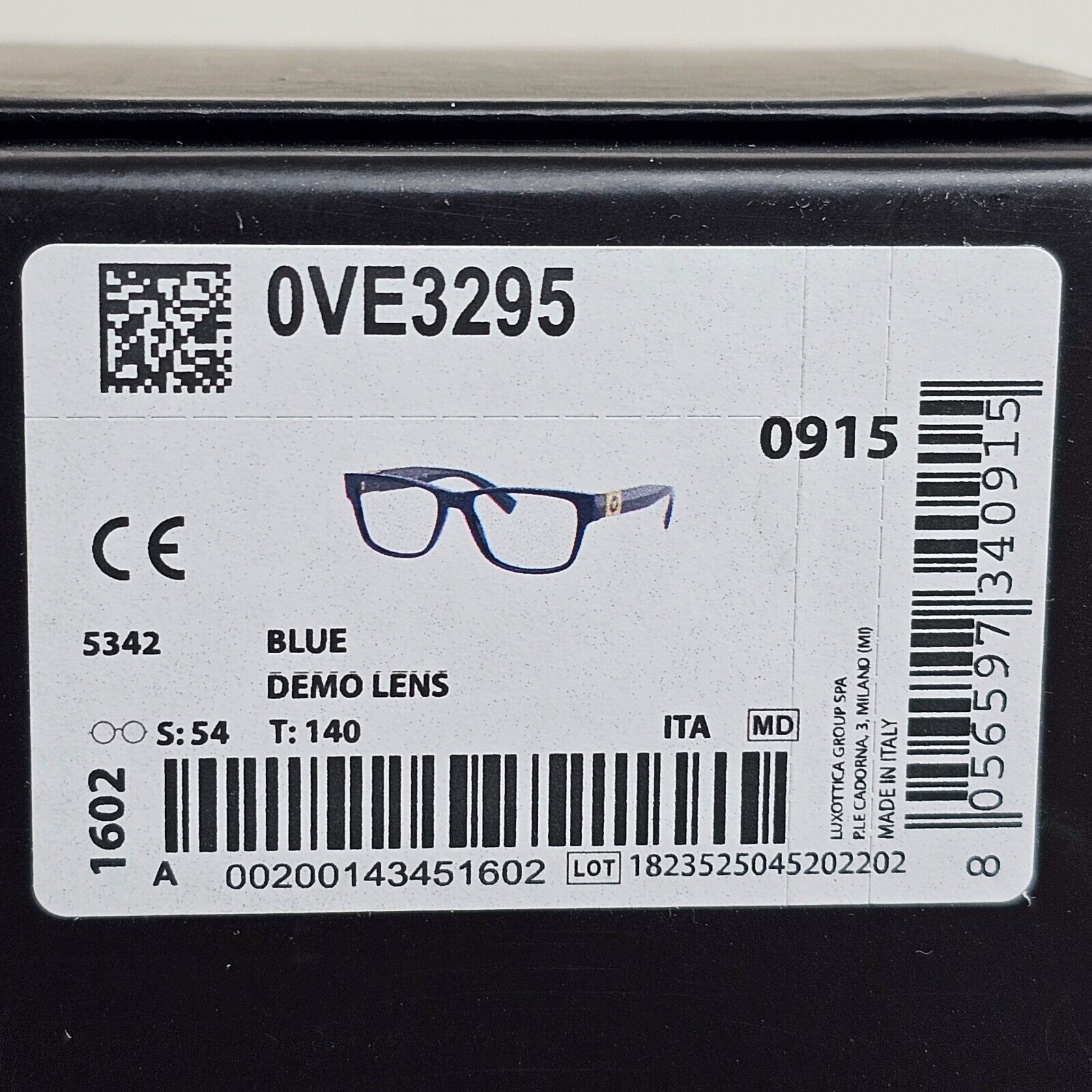 Versace Sunglasses Dark Blue Gold Medusa Square Rectangle MOD VE 3295 5342 54mm