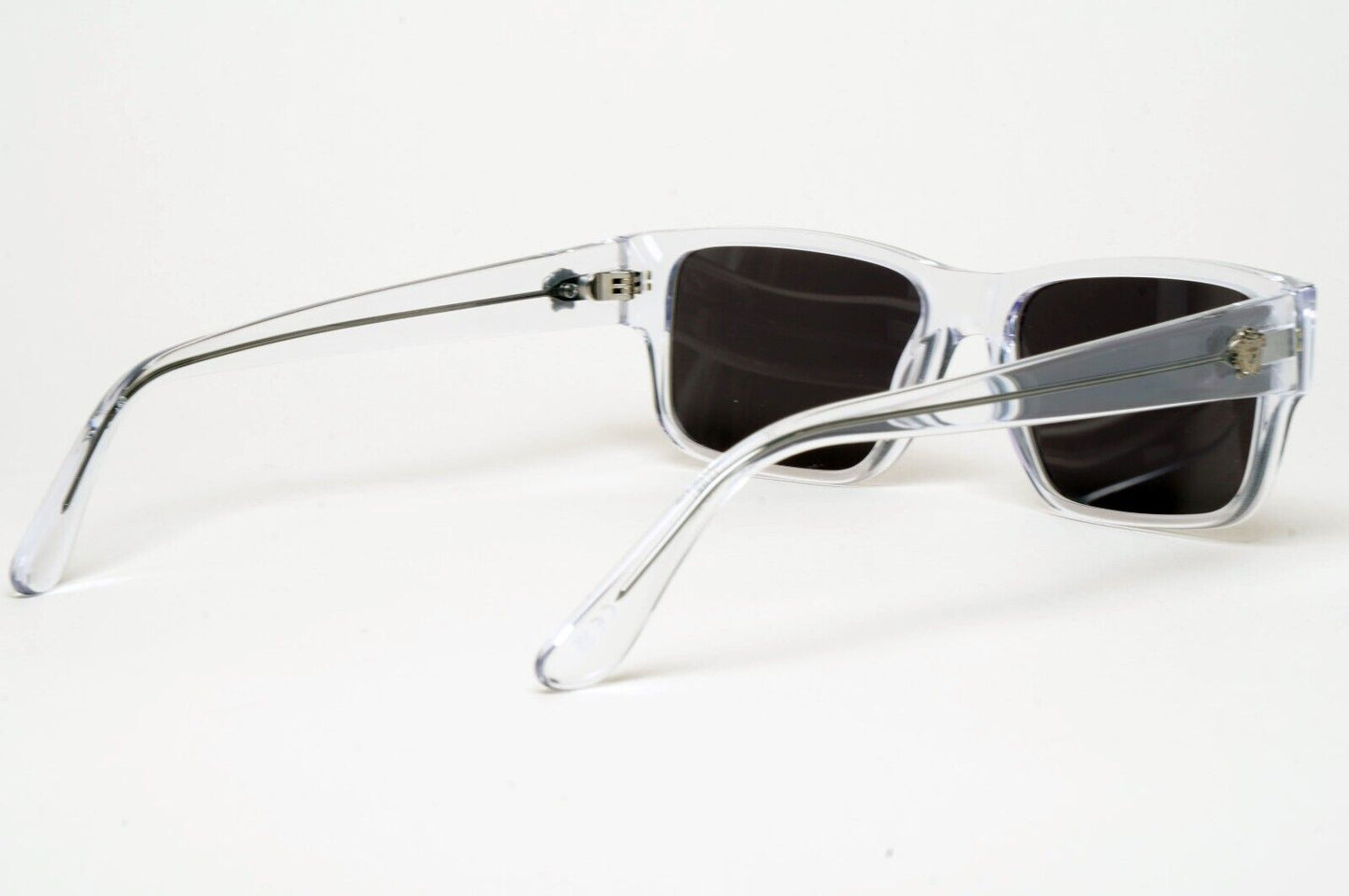 Versace Sunglasses Black Crystal Transparent Medusa Square MOD VE 3342 148 55mm