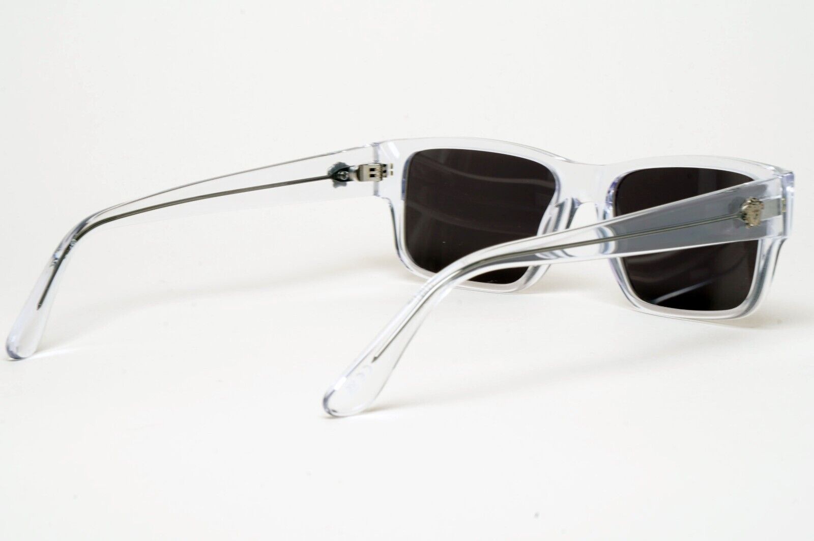 Versace Sunglasses Black Crystal Transparent Medusa Square MOD VE 3342 148 55mm