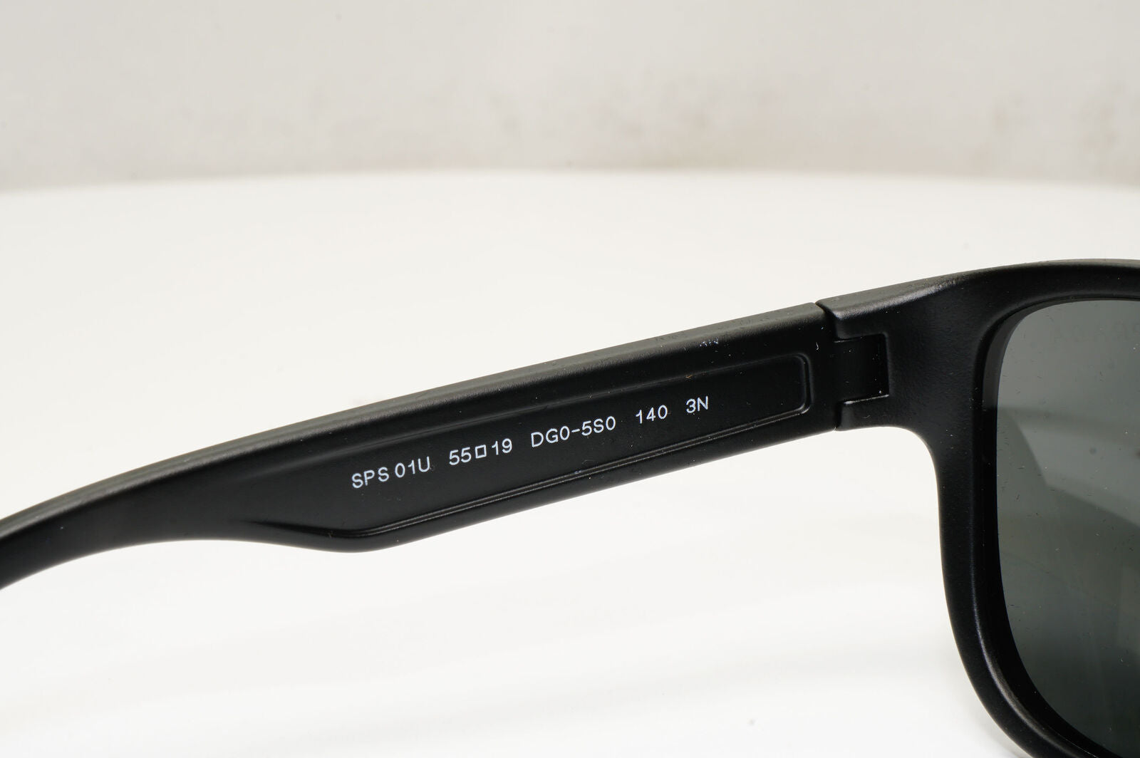 Prada Sunglasses Black Matte Rubber Square Red PS01US SPS 01U DG0-5S0 55mm