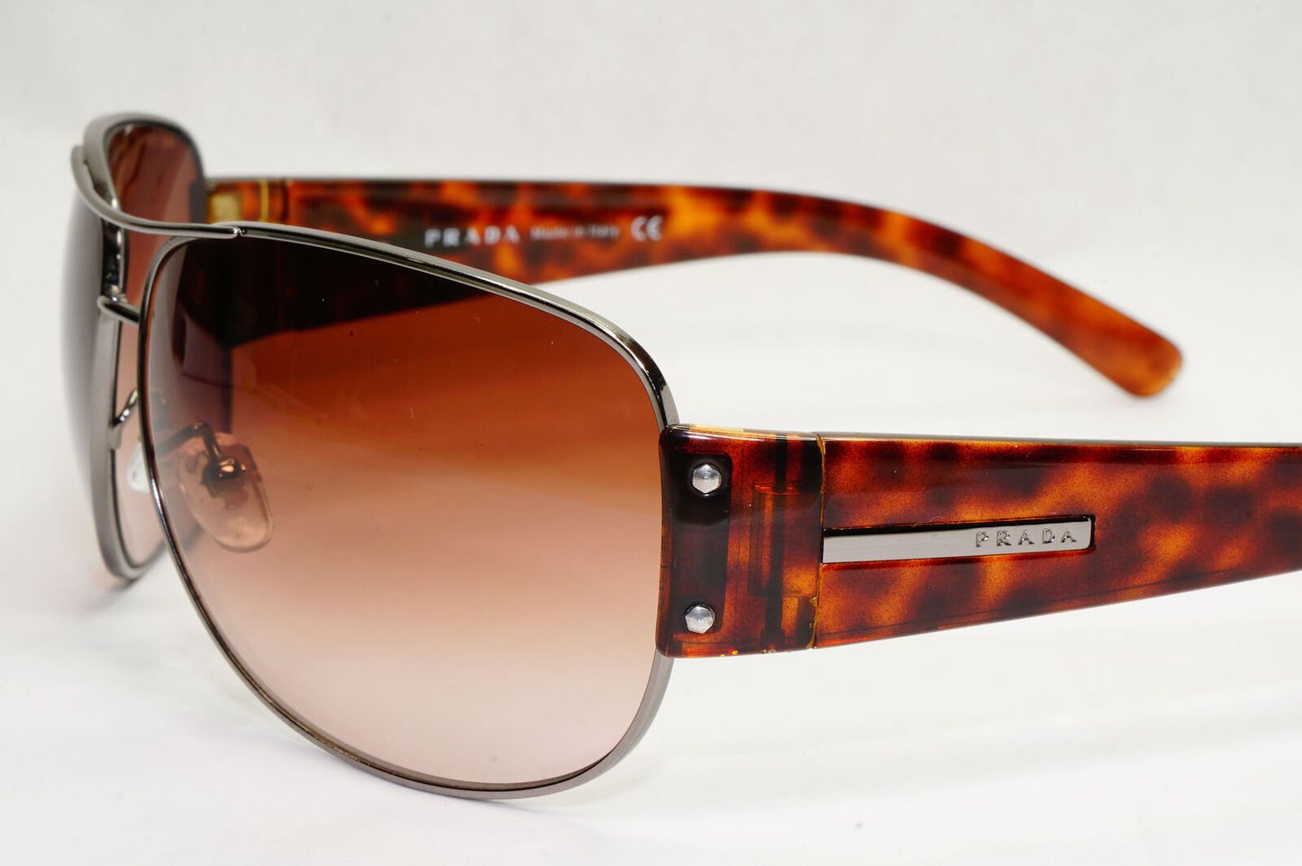 Prada Sunglasses 2006 Vintage Brown Pilot Tortoise PR52GS SPR 52G 5AV-6S1 270124