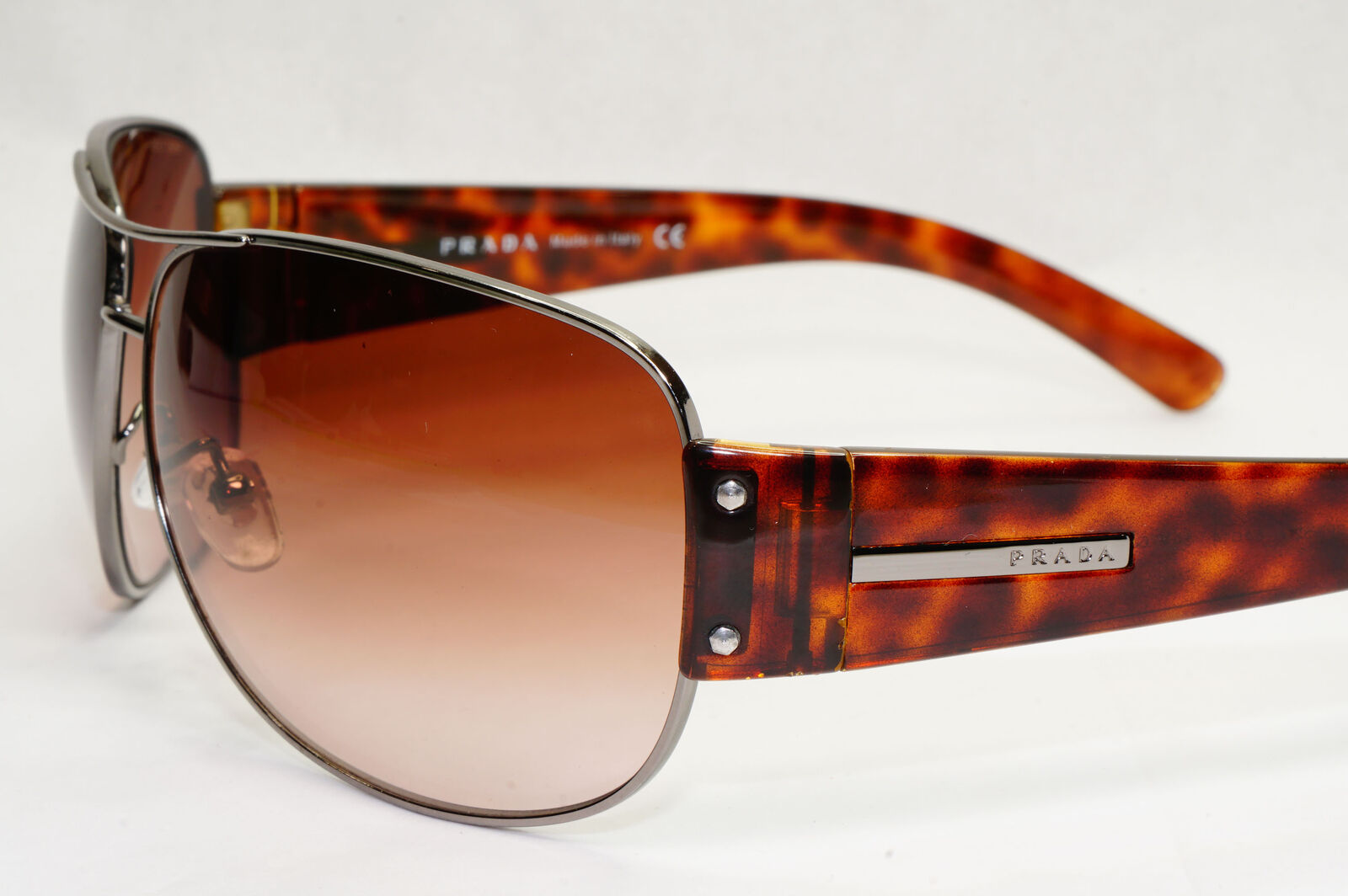 Prada Sunglasses 2006 Vintage Brown Pilot Tortoise PR52GS SPR 52G 5AV-6S1 270124
