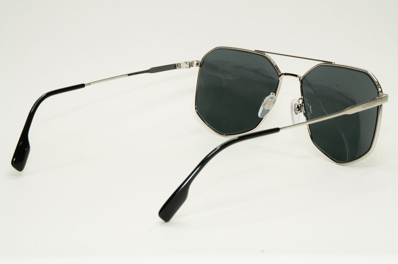 Burberry Sunglasses Silver Navigator Pilot Metal Ozwald BE 3139 1005/87 58mm [a]
