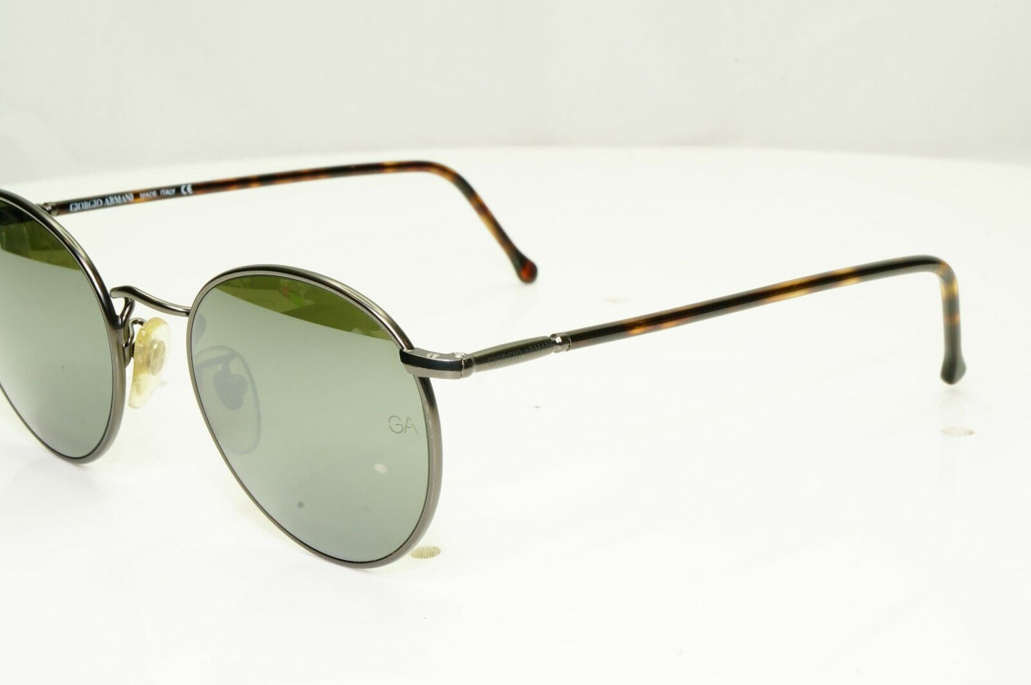 Giorgio Armani 1997 Vintage Sunglasses Gunmetal Green Mirror 639 905/36 49mm