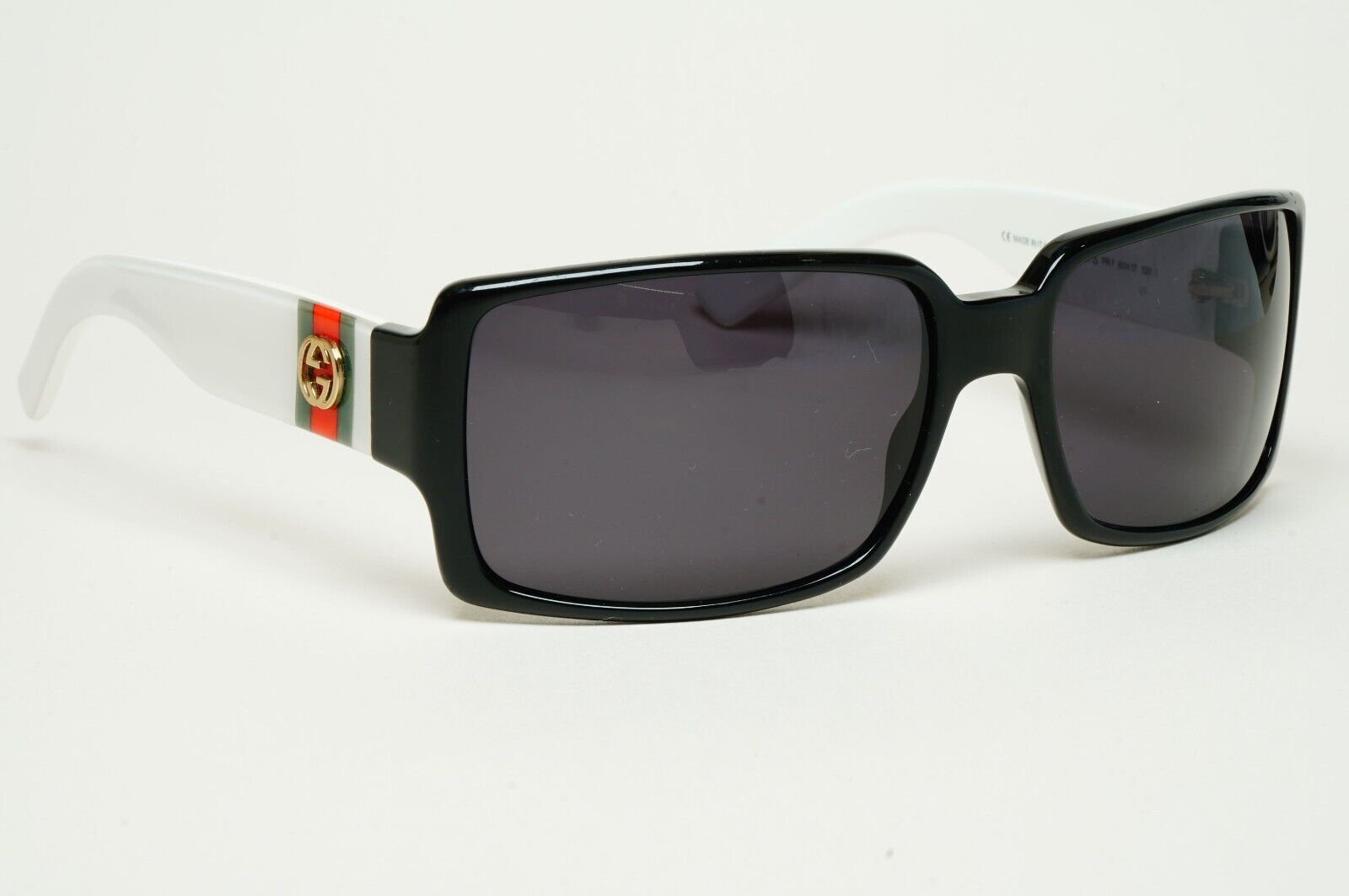Gucci Sunglasses 2005 Vintage Black Wrap White GG 2563/S PR7 60mm 110225