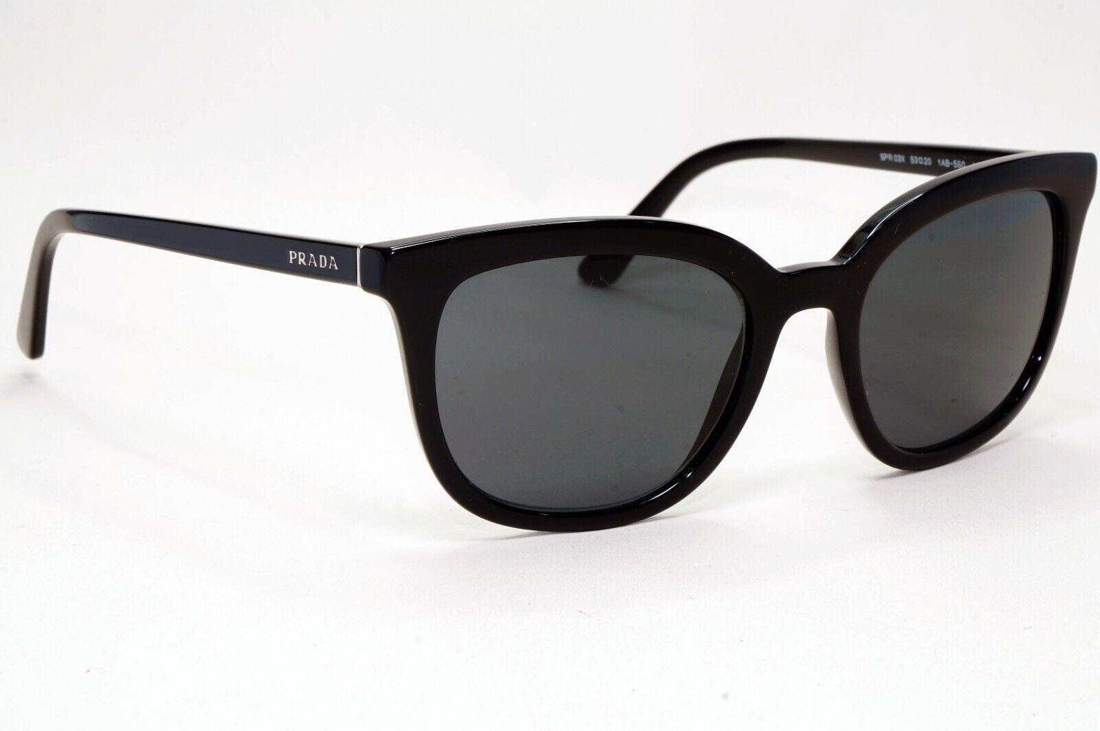 Prada Sunglasses 2020 Black Glosst Grey PR03XS SPR 03X 1AB-5S0 53mm 031124