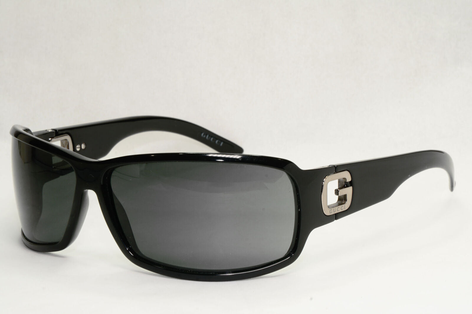 Gucci Sunglasses 2007 Vintage Black Wrap Grey Retro GG 1583/S D28P9 210124