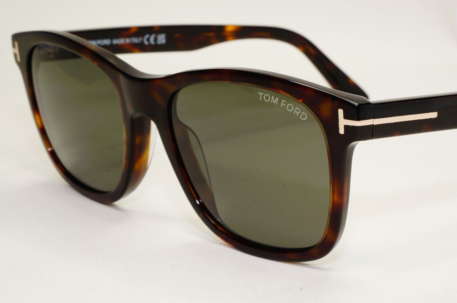 Tom Ford Sunglasses Eric-02 Brown Tortoise Green Square FT0595 TF 595 52N 55mm
