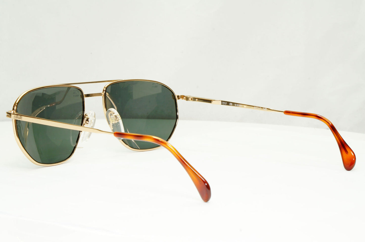 Silhouette 1990s Austria Sunglasses Vintage Gold Green Pilot M7217 V6050 071222