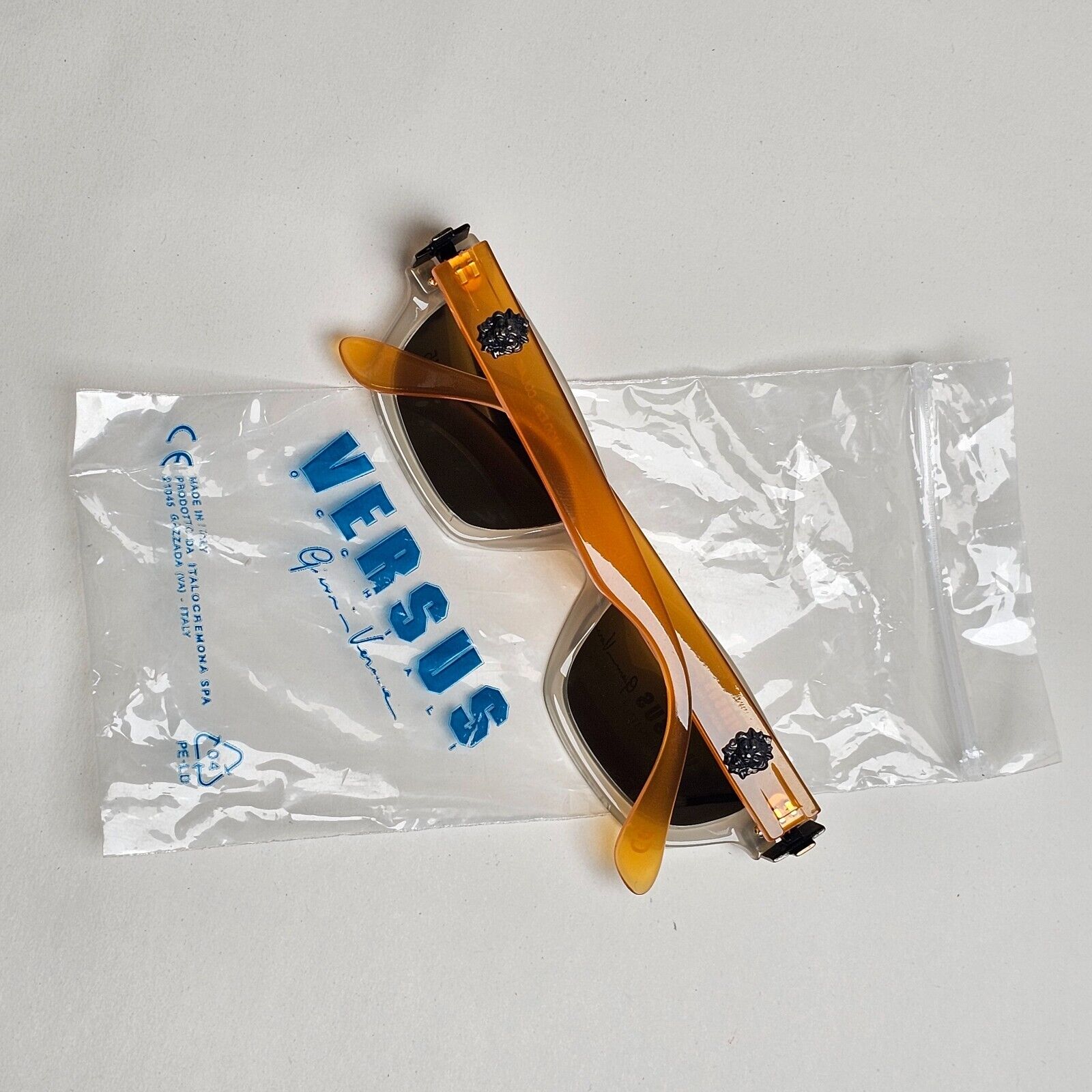 Versus Sunglasses 1996 by Gianni Versace Vintage Honey Lion MOD E29 COL 445